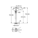 Grohe 234912431 Essence Floor Standing Tub Filler With Hand Shower Matte Black