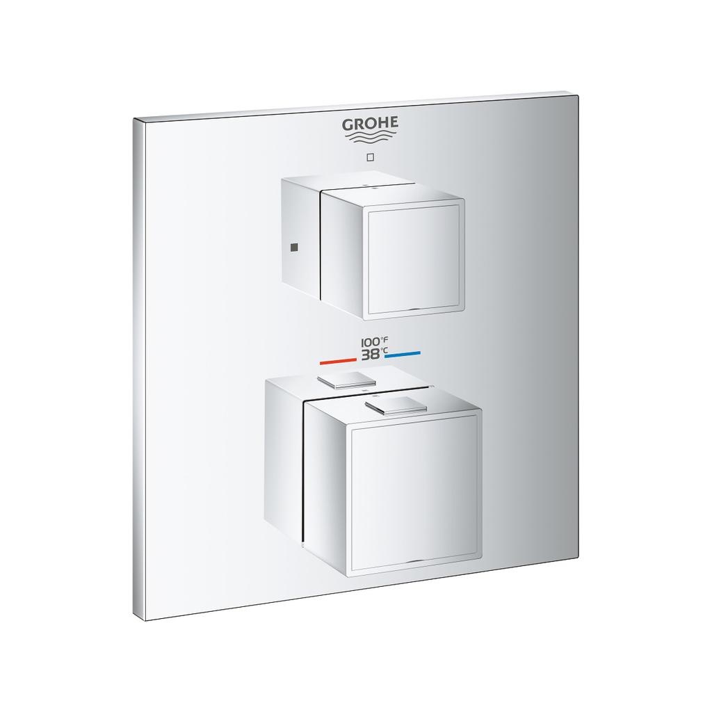 Grohe 24158000 Grohtherm Cube Dual Function 2 Handle Thermostatic Trim Chrome 1