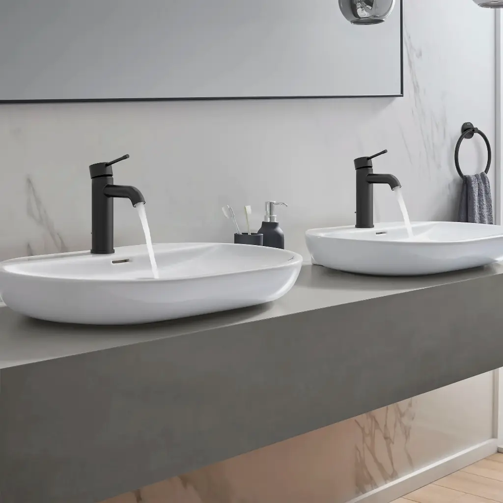 Grohe 235922431 Essence Single-Handle Bathroom Faucet S-Size Matte Black