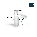 Grohe 23670A00 Single Hole Single-Handle M-Size Bathroom Faucet 4.5 L/Min (1.2 Gpm) Hard Graphite