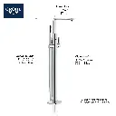 Grohe 237922431 Lineare Single Handle Freestanding Tub Faucet With 6.6 L/Min (1.75 Gpm) Hand Shower Matte Black