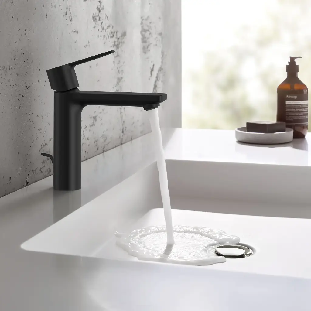 Grohe 23794243A Lineare Single Hole Single Handle S-Size Bathroom Faucet 4.5 L/Min (1.2 Gpm) Matte Black