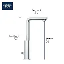 Grohe 23825GNA Single Hole Single-Handle L-Size Bathroom Faucet 4.5 L/Min (1.2 Gpm) Brushed Cool Sunrise