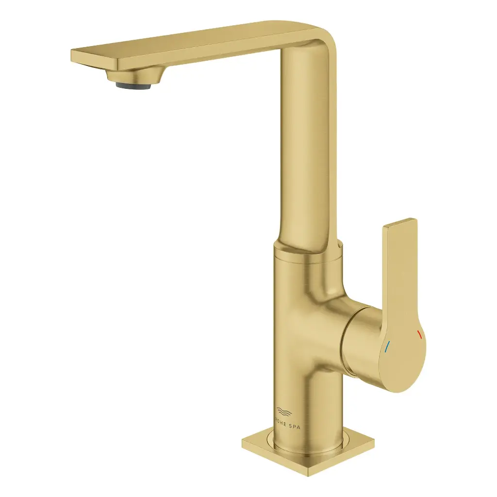 Grohe 23858Gn1 Single-Hole Single Handle L-Size Bathroom Faucet 1.2 Gpm Brushed Cool Sunrise