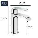 Grohe 238682430 Single Hole Single-Handle S-Size Bathroom Faucet 4.5 L/Min (1.2 Gpm) Matte Black