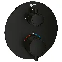 Grohe 241072430 Grohtherm Round Single-Function 2-Handle Thermostatic Trim Matte Black