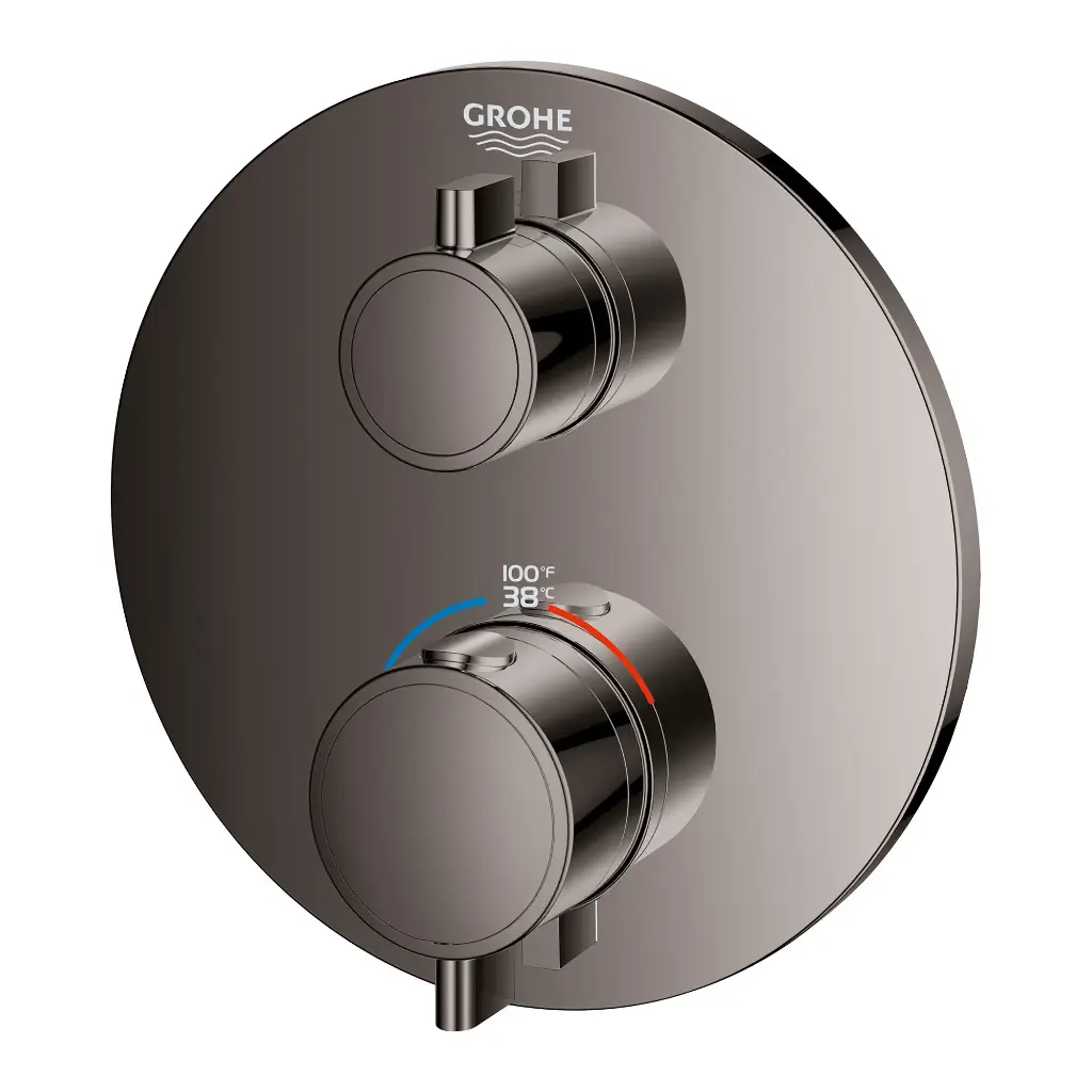 Grohe 24107A00 Single Function 2-Handle Thermostatic Valve Trim Hard Graphite