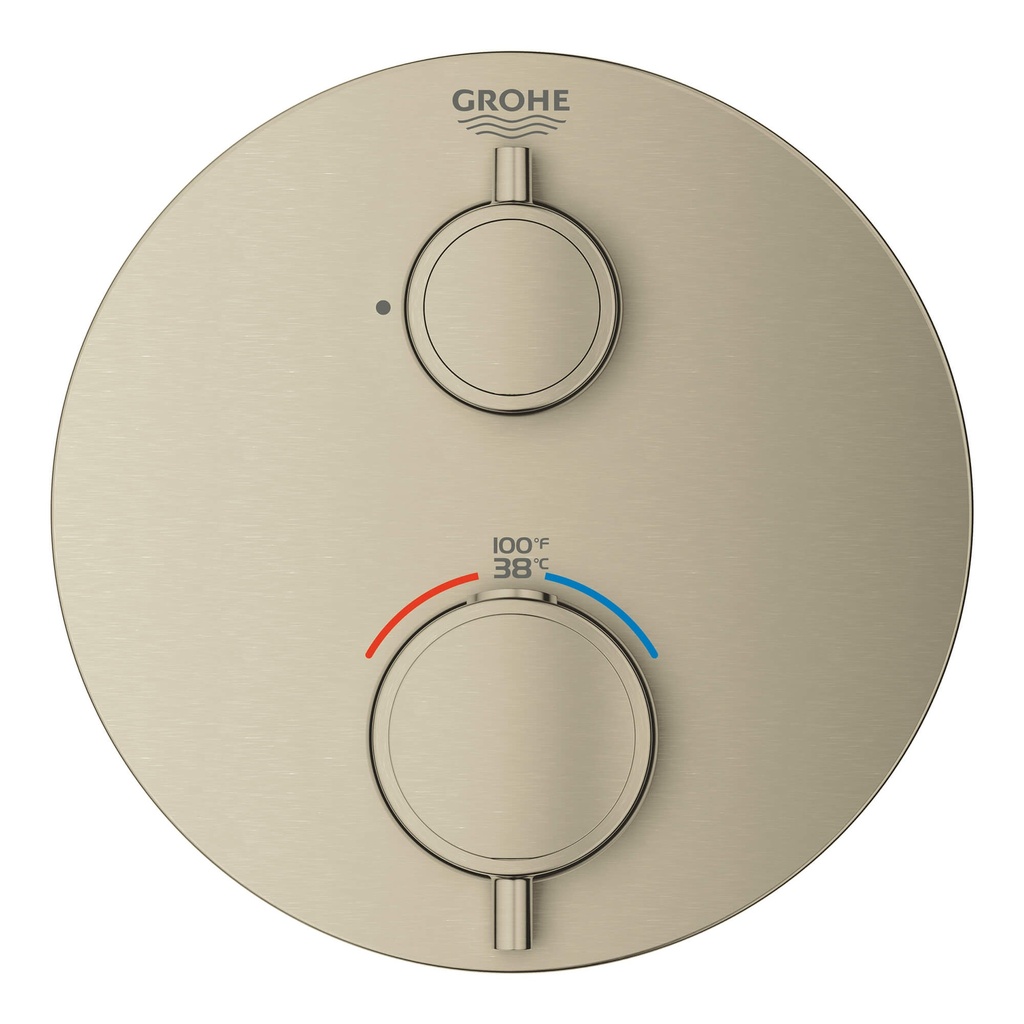 Grohe 24107GN0 Single Function 2-Handle Thermostatic Valve Trim Brushed Cool Sunrise