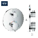 Grohe 24107GN0 Single Function 2-Handle Thermostatic Valve Trim Brushed Cool Sunrise