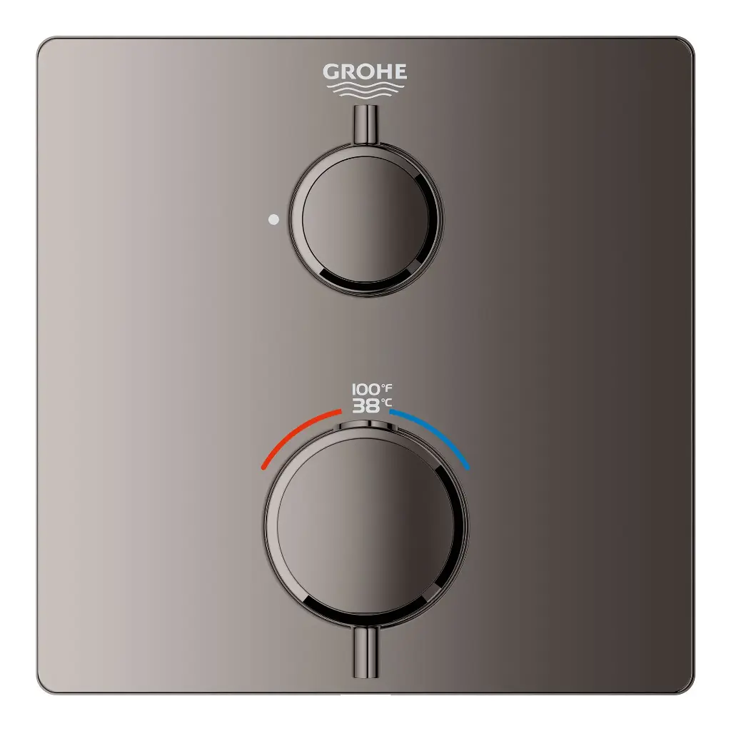 Grohe 24110A00 Single Function 2-Handle Thermostatic Valve Trim Hard Graphite