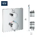 Grohe 24110GN0 Single Function 2-Handle Thermostatic Valve Trim Brushed Cool Sunrise