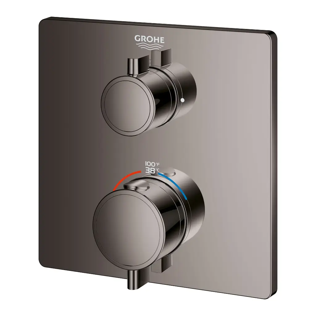 Grohe 24111A00 Dual Function 2-Handle Thermostatic Valve Trim Hard Graphite
