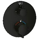 Grohe 241332430 Grohtherm Round Dual-Function 2-Handle Thermostatic Trim Matte Black
