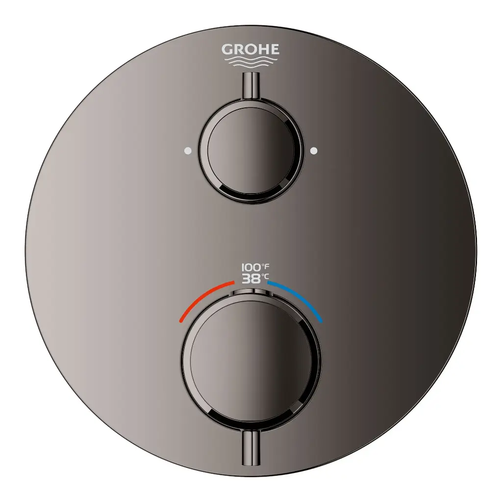 Grohe 24133A00 Dual Function 2-Handle Thermostatic Valve Trim Hard Graphite
