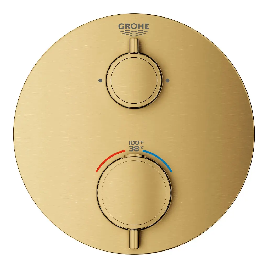 Grohe 24133GN0 Dual Function 2-Handle Thermostatic Valve Trim Brushed Cool Sunrise