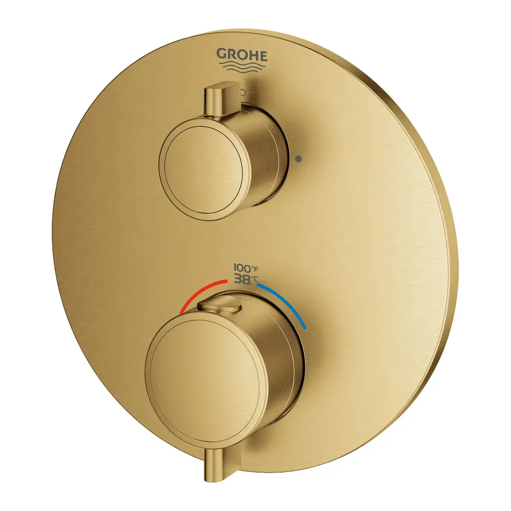 Grohe 24133GN0 Dual Function 2-Handle Thermostatic Valve Trim Brushed Cool Sunrise