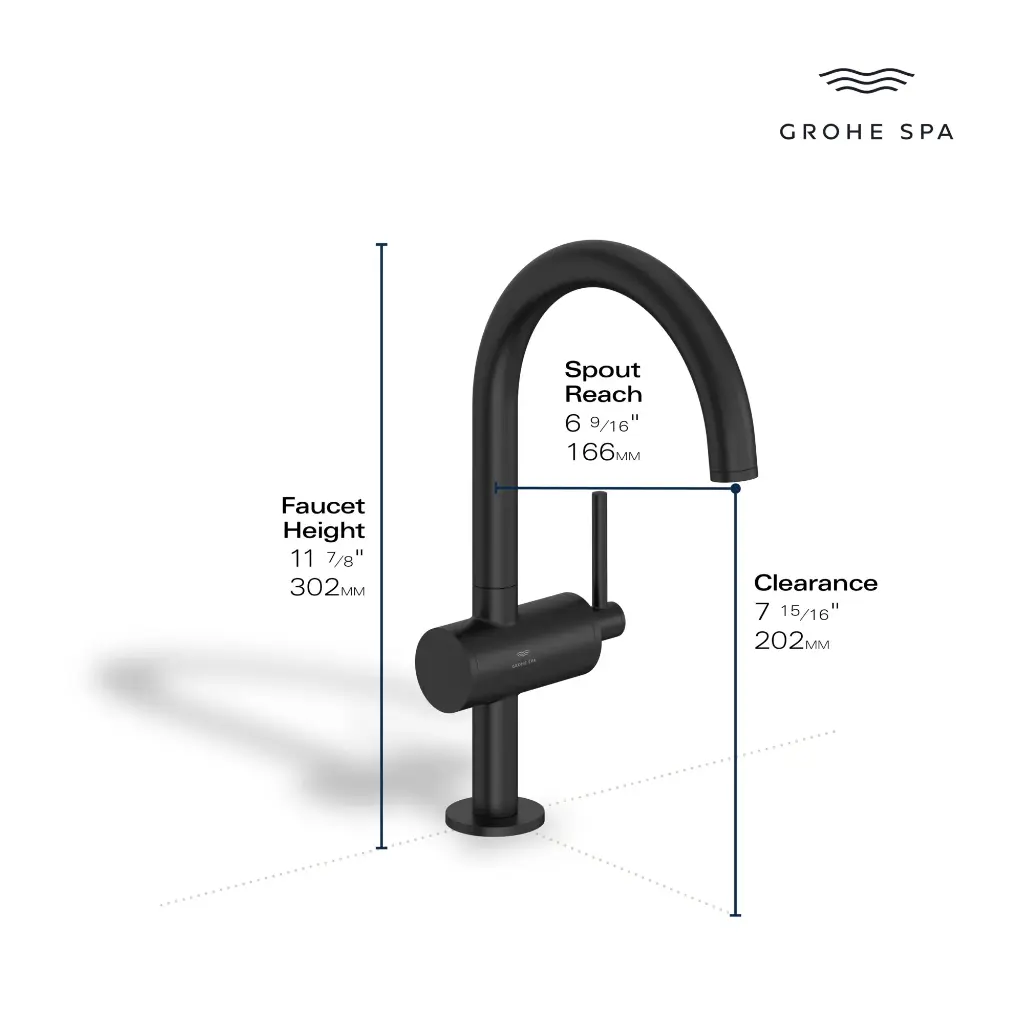 Grohe 243502430 Atrio New One Hand Mixer Basin L Us Matte Black