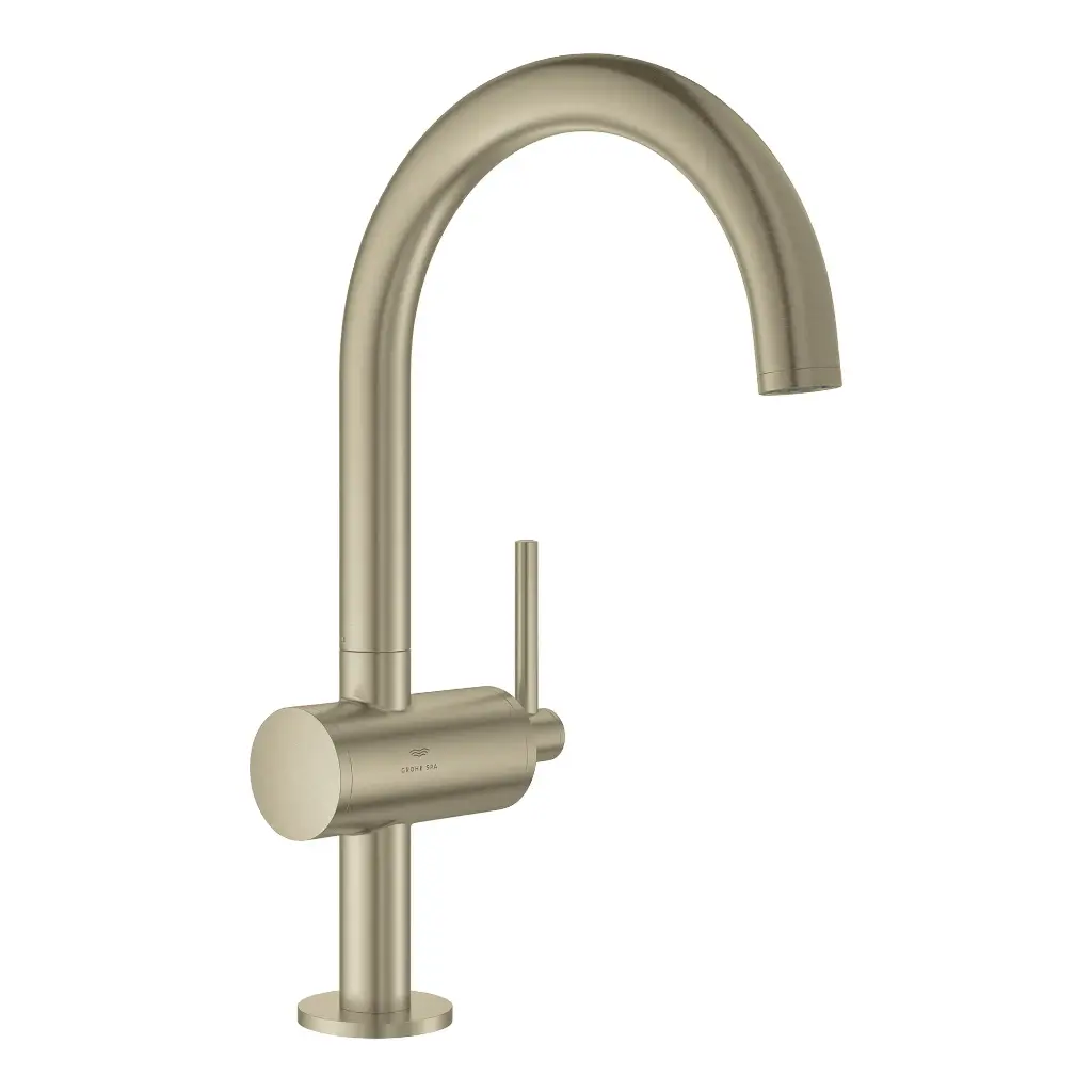 Grohe 24350En0 Single Hole Single Handle L-Size Bathroom Faucet 1.2 Gpm Brushed Nickel