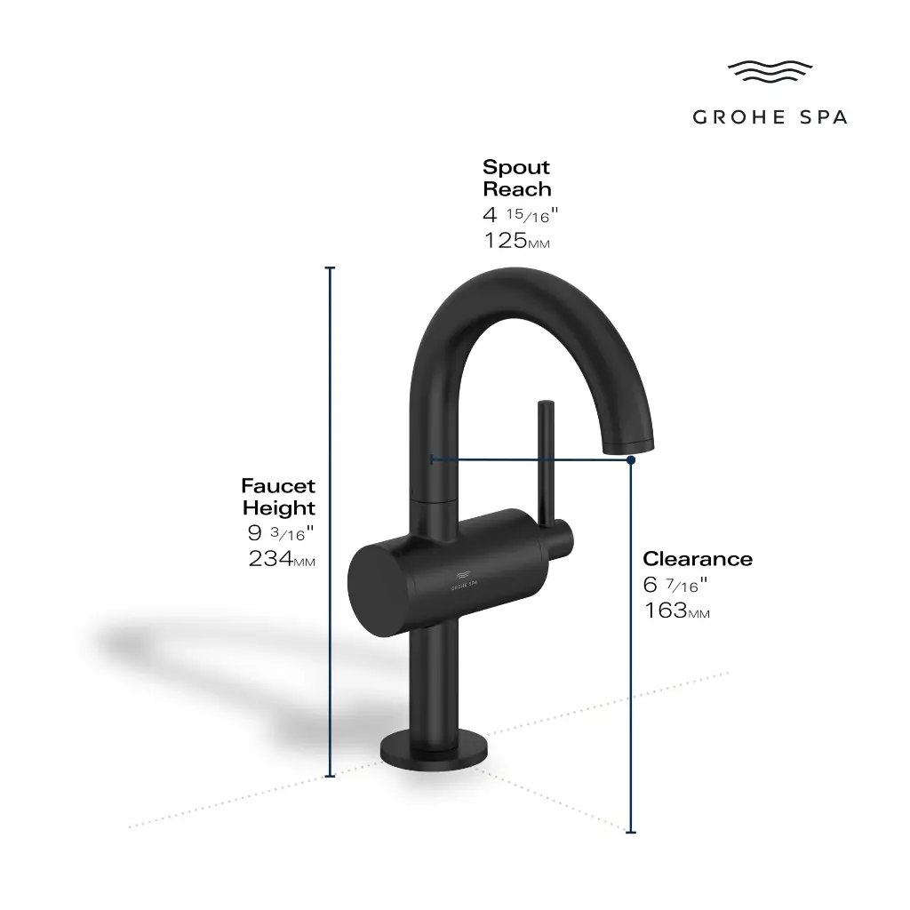 Grohe 243512430 Atrio New One Hand Mixer Basin M Us Matte Black