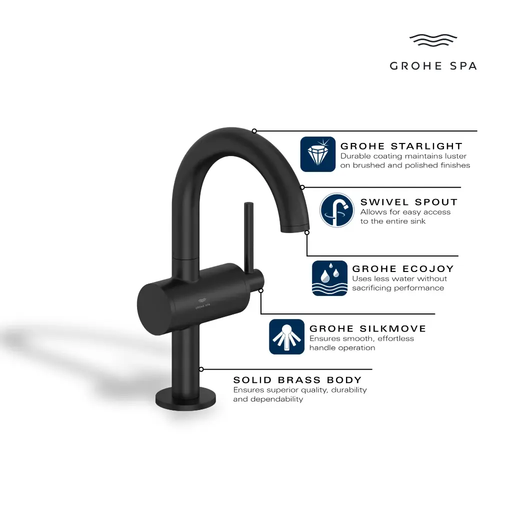 Grohe 24351Gn0 Atrio New One Hand Mixer Basin M Us Brushed Cool Sunrise