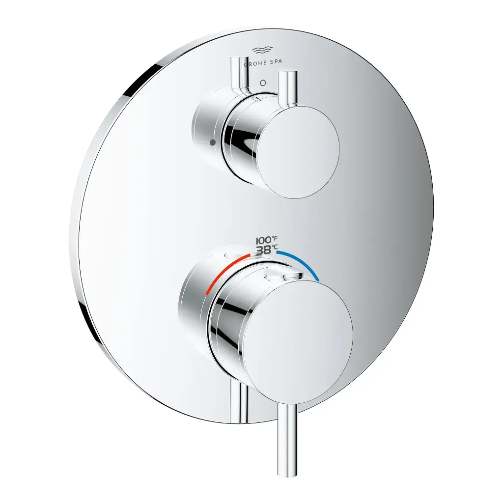 Grohe 24360000 Atrio New Single Function 2-Handle Thermostatic Valve Trim Chrome