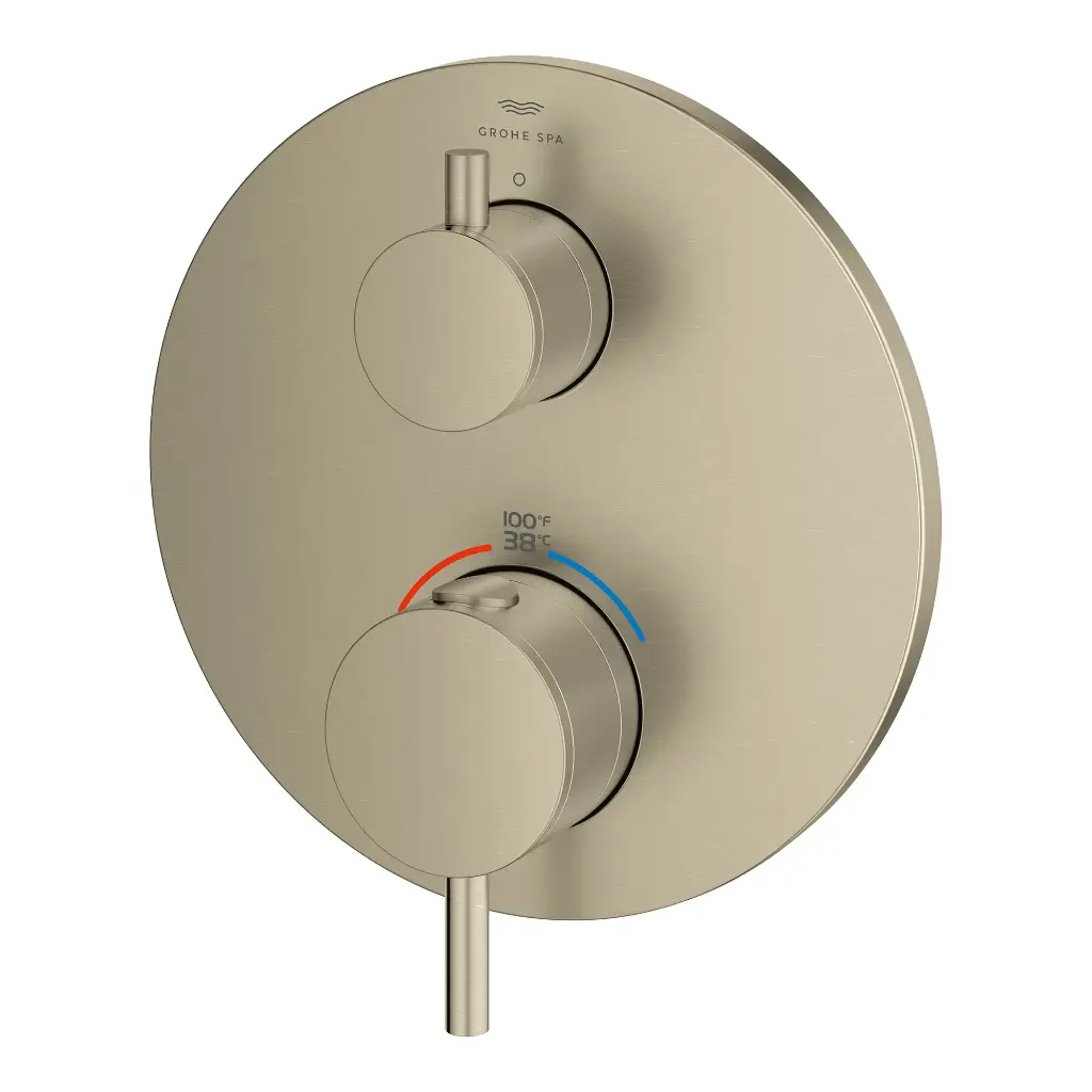 Grohe 24360En0 Single Function 2-Handle Thermostatic Valve Trim Brushed Nickel