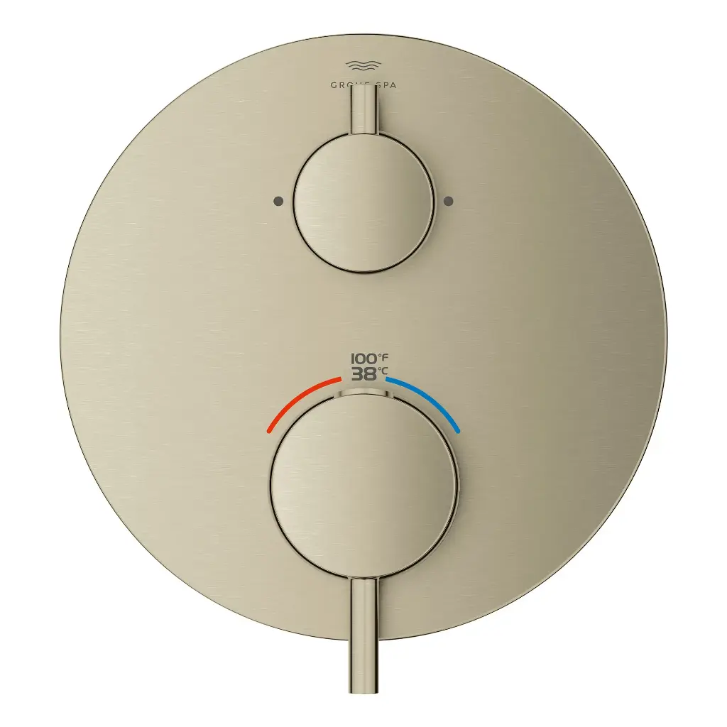 Grohe 24361En0 Dual Function 2-Handle Thermostatic Valve Trim Brushed Nickel