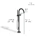 Grohe 243682430 Atrio New One Hand Mixer Bath Freestanding Matte Black