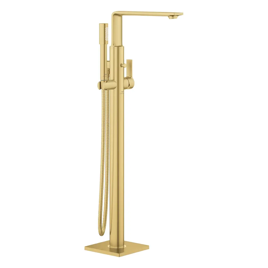 Grohe 25222Gn1 Single Handle Freestanding Tub Faucet With 1.75 Gpm Hand Shower Brushed Cool Sunrise