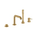Grohe 19578GNA Essence Four Hole Bathtub Faucet with Handshower Brushed Cool Sunrise 1
