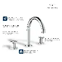 Grohe 25273000 3-Hole 2-Handle Deck Mount Roman Tub Faucet Chrome