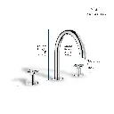 Grohe 25273En0 3-Hole 2-Handle Deck Mount Roman Tub Faucet Brushed Nickel