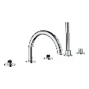 Grohe 25274000 5-Hole 2-Handle Deck Mount Roman Tub Faucet With 1.75 Gpm Hand Shower Chrome