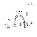 Grohe 25274000 5-Hole 2-Handle Deck Mount Roman Tub Faucet With 1.75 Gpm Hand Shower Chrome
