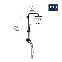 Grohe 261232431 25" Tempesta Shower System 6.6 L/Min (1.75 Gpm) Matte Black