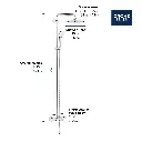 Grohe 26177002 Euphoria 260 Shw Syst.Thm Bath 6.6L Us Grohe Chrome
