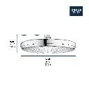 Grohe 26409GN0 210 Shower Head 8" 1 Spray 6.6 L/Min (1.75 Gpm) Brushed Cool Sunrise