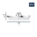 Grohe 264682430 150 Shower Head 6" 1 Spray 6.6 L/Min (1.75 Gpm) Matte Black