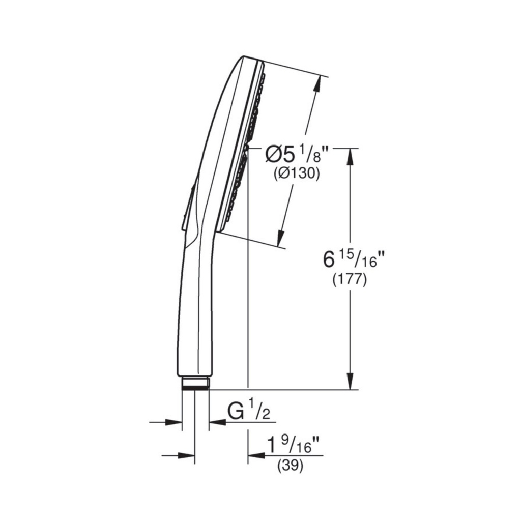 Grohe 26545A00 Smartactive Handshower 1.75 Hard Graphite