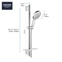 Grohe 26547EN0 Rainshower Smartactive 24" Round Hand Shower Set Brushed Nickel