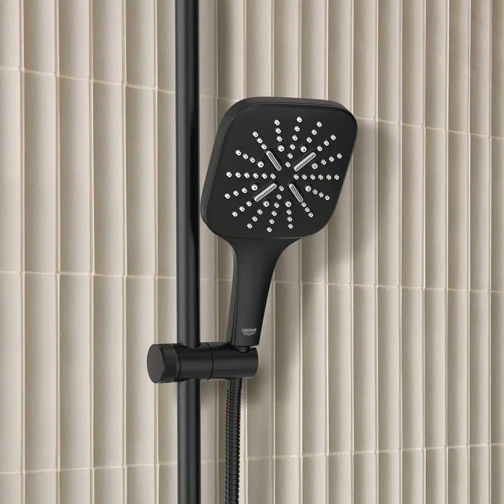 Grohe 265522430 Rainshower SmartActive Hand Shower 3 Sprays 6.6 L/Min (1.75 Gpm) Matte Black