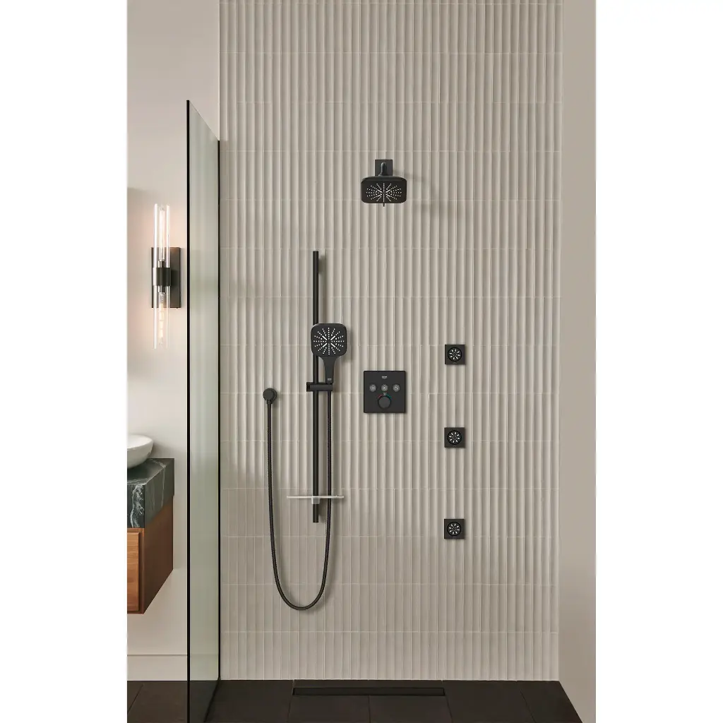 Grohe 265522430 Rainshower SmartActive Hand Shower 3 Sprays 6.6 L/Min (1.75 Gpm) Matte Black