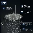 Grohe 265692430 Rainshower 310 Mono Shower Head Round Matte Black