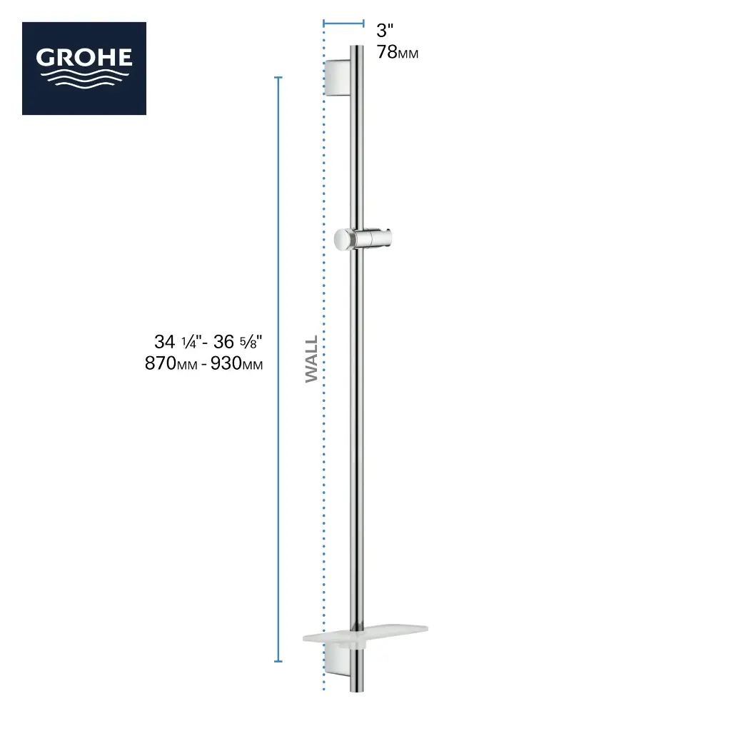 Grohe 266032430 Rainshower 36" Shower Bar Matte Black