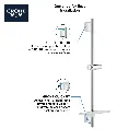 Grohe 26603A00 Rainshower Smartactive 36In Rail Hard Graphite