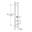 Grohe 26603A00 Rainshower Smartactive 36In Rail Hard Graphite