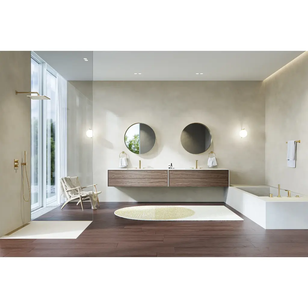 Grohe 26632GN0 15" Square Shower Arm Brushed Cool Sunrise