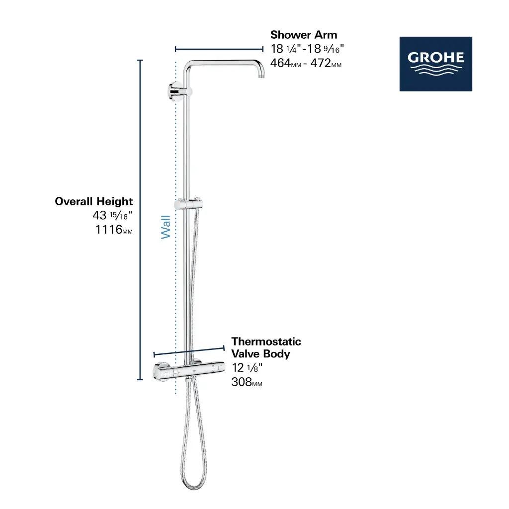 Grohe 26728EN0 Euphoria Shower System Thm Coolt Us Grohe Brushed Nickel