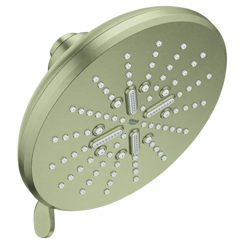 Grohe 26789EN0 Shower Head 6-1/2" 3 Sprays 1.75Gpm Brushed Nickel