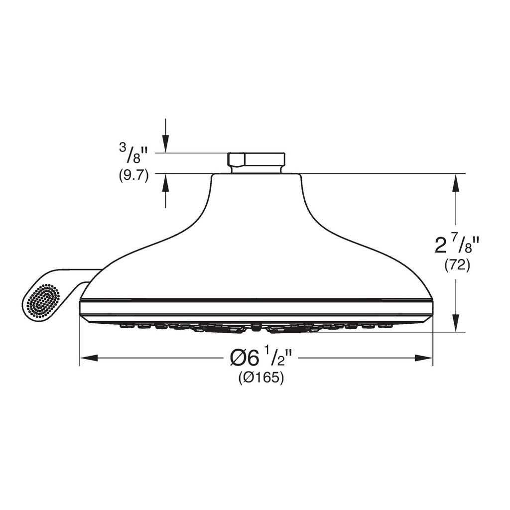 Grohe 26797000 Shower Head 6-1/2" 3 Sprays 1.75Gpm Chrome